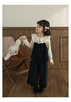 Blusa Manga Larga Niña | Cuello Holán Bordado Estilo Romántico