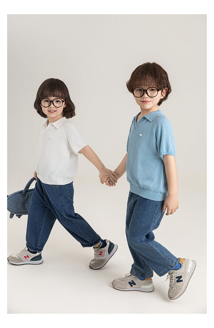 Playera Polo de Punto Unisex | Manga Raglan y Cuello Solapa Sin Botones