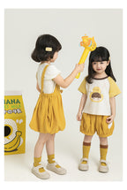 Jumper Burbuja Niña | Amarillo Mostaza con Pechera Bordada y Moño Vichy