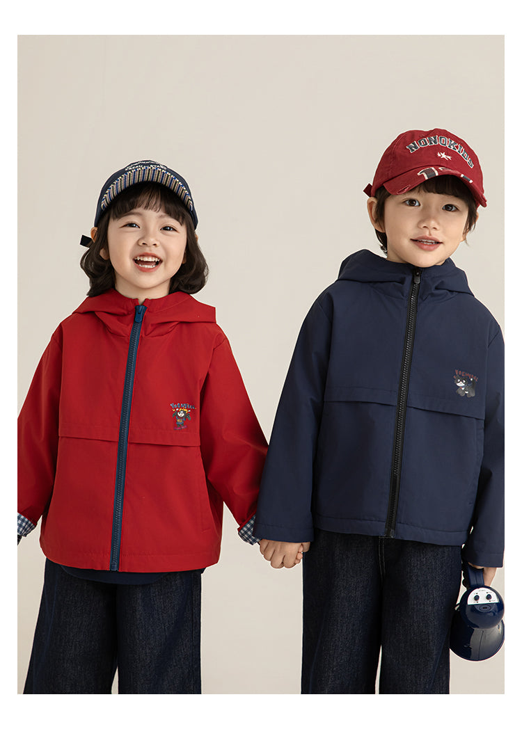 Chamarra Rompevientos Unisex | Capucha con Visera y Forro Vichy