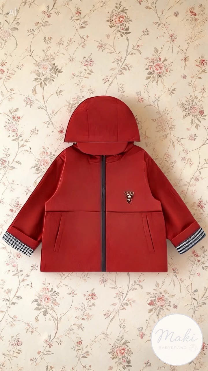 Chamarra Rompevientos Unisex | Capucha con Visera y Forro Vichy