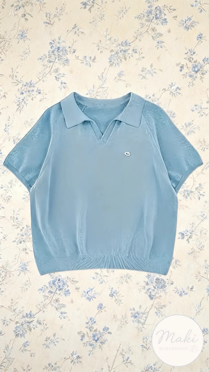 Playera Polo de Punto Unisex | Manga Raglan y Cuello Solapa Sin Botones