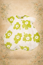 Vestido Túnica Floral Niña | Dobladillo Pétalo y Corte Trapecio Inspiración Asiática