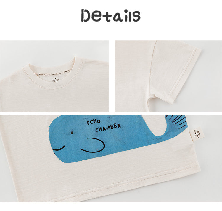 Playera Oversize Unisex | Estampado Acuarela y Hombro Caído