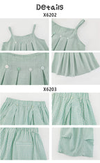 Conjunto Coordinado de Dos Piezas para Niña | Blusa y Pantalón Capri